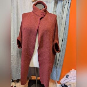 LC Lauren Conrad Women's Maroon Cowl Neck Sweater